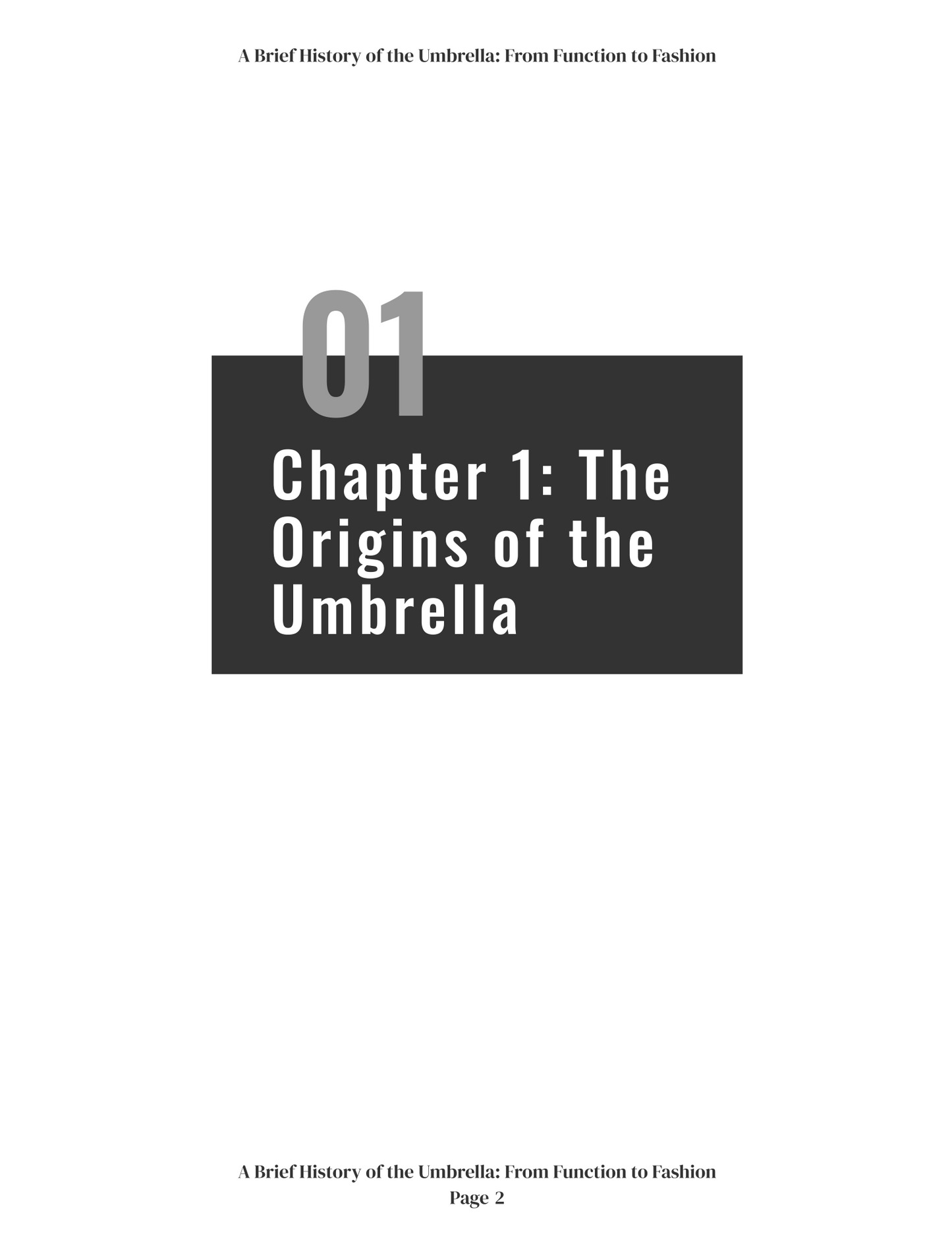 A Brief History of the Umbrella: From Function to Fashion (downloadable digital product)