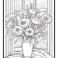 Flowers on Windowsill Colouring Book 2