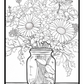 Flowers on Windowsill Colouring Book 2