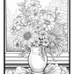 Flowers on Windowsill Colouring Book 2