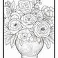 Flowers on Windowsill Colouring Book 3