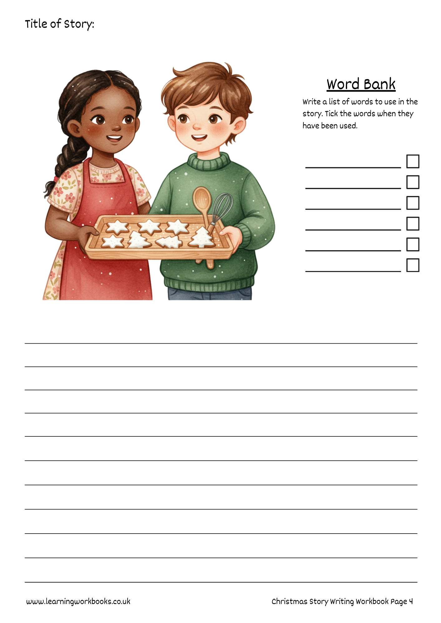 Christmas Story Writing Workbook 2 (downloadable digital product)