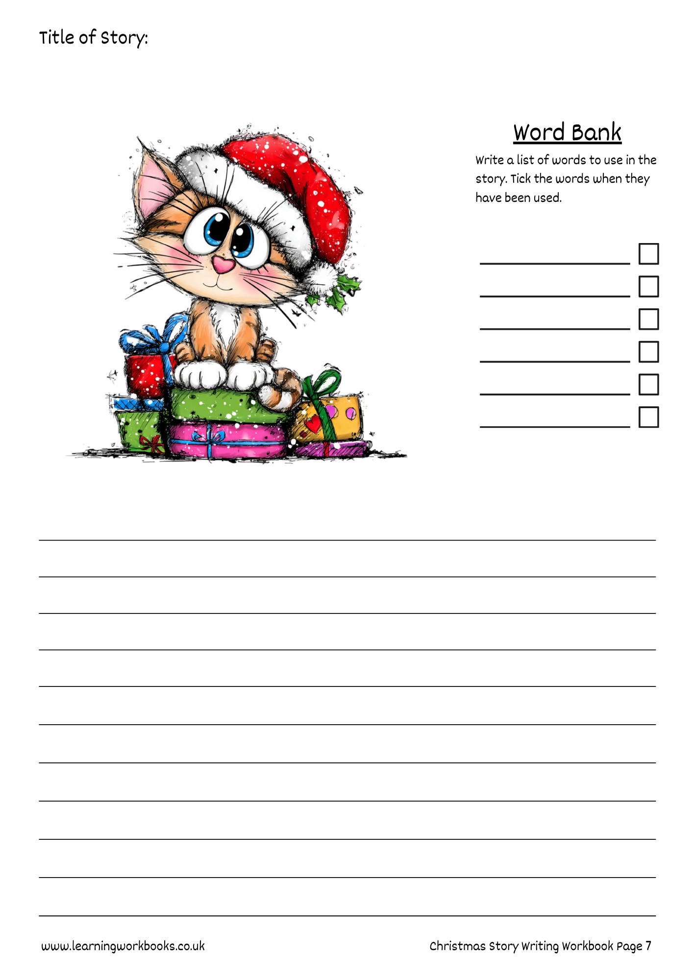 Christmas Story Writing Workbook 3 (downloadable digital product)