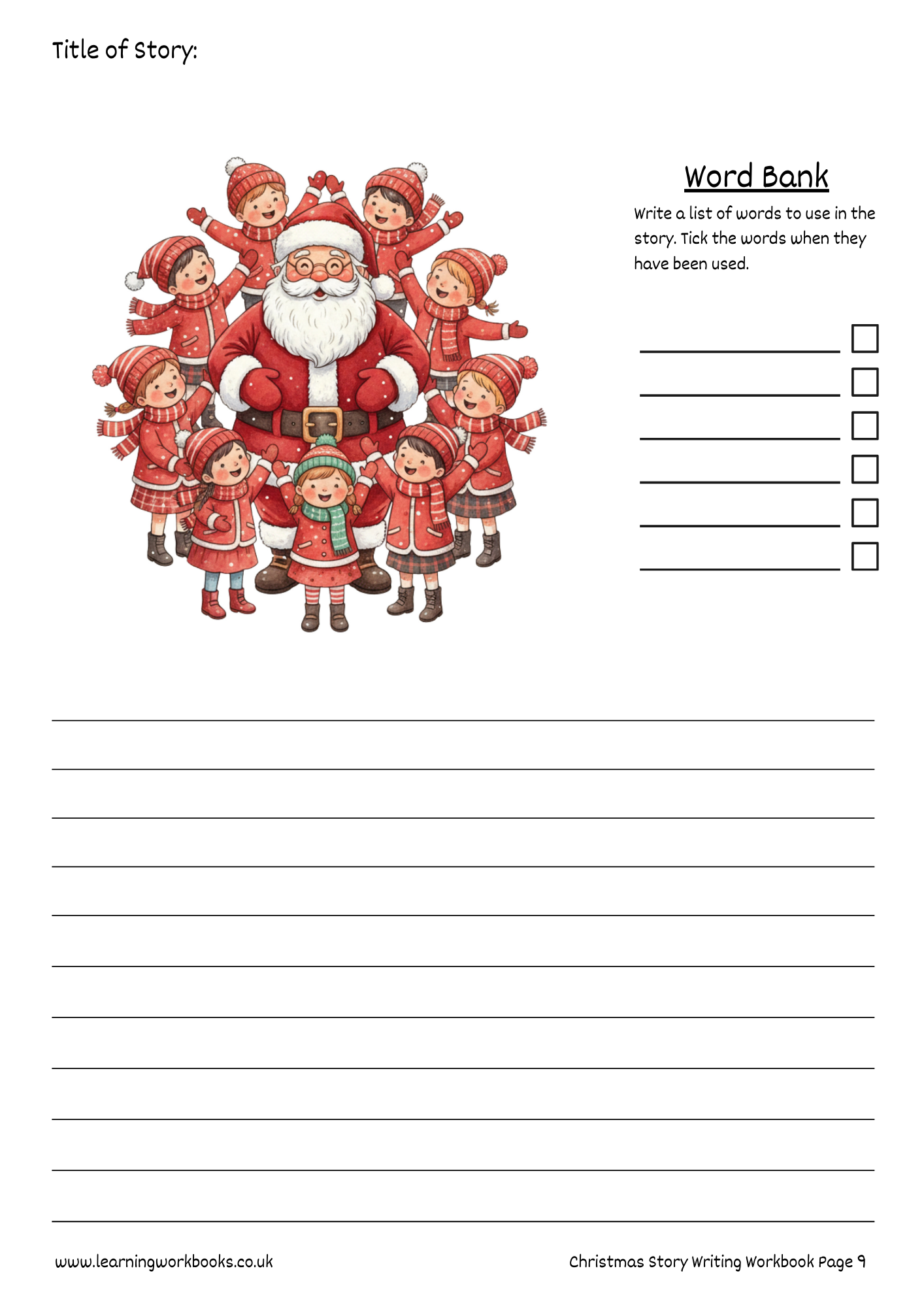 Christmas Story Writing Workbook 2 (downloadable digital product)