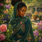 African Woman Sitting in a Peaceful Garden / Realistic African Wall Art 1 / Premium Printable Digital Download