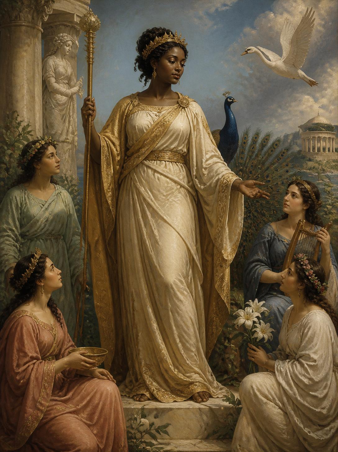 Regal Renaissance Portrait Inspired by Greek Mythology / African Renaissance Wall Art 4 / Premium Printable Digital Download