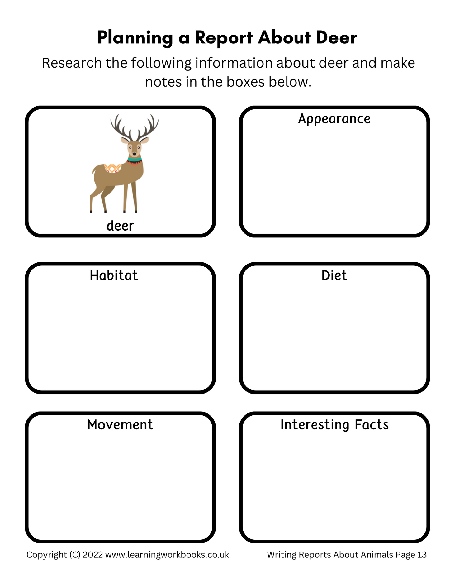 Writing Reports About Animals Workbook 1