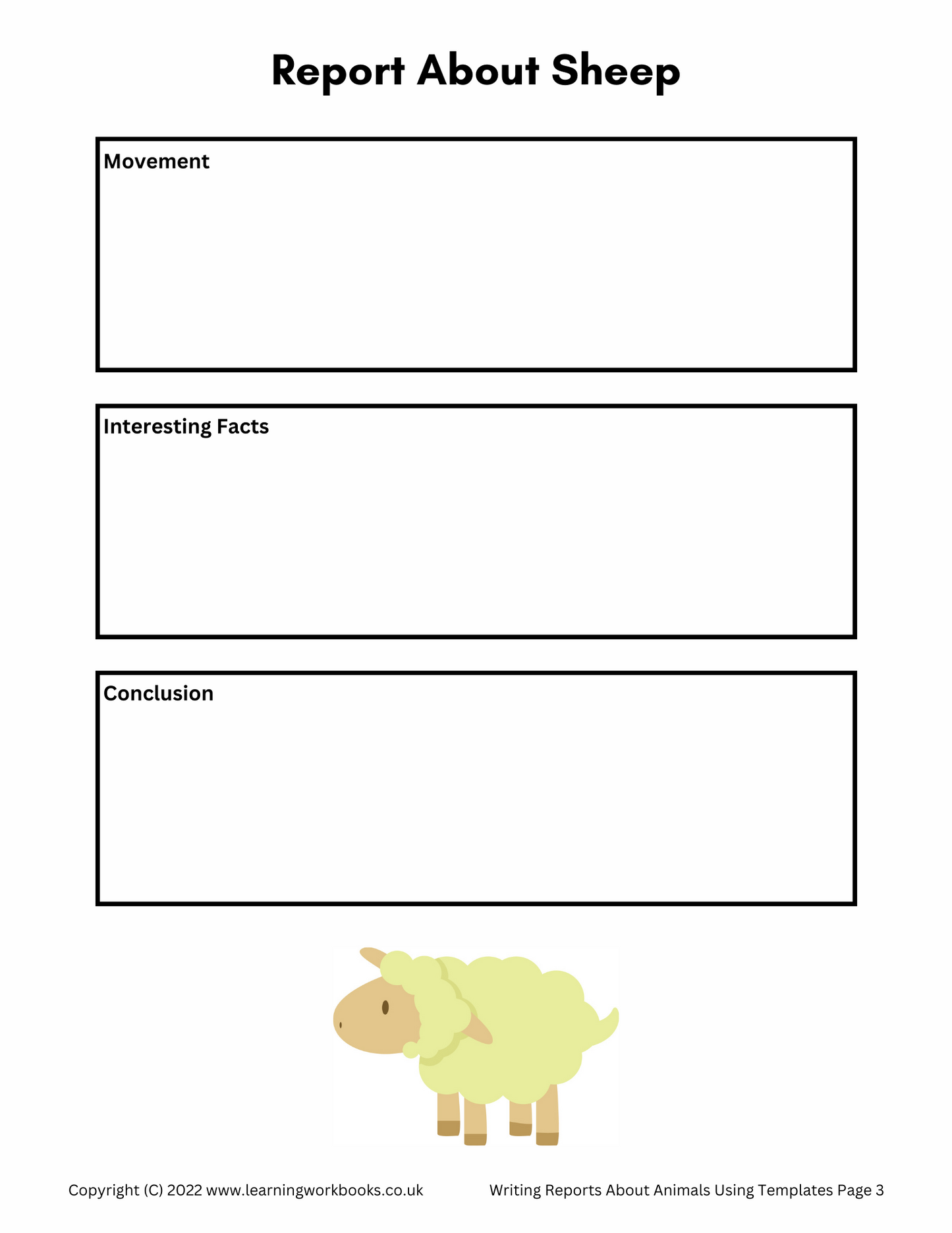 Writing Reports About Animals Using Templates Workbook 2