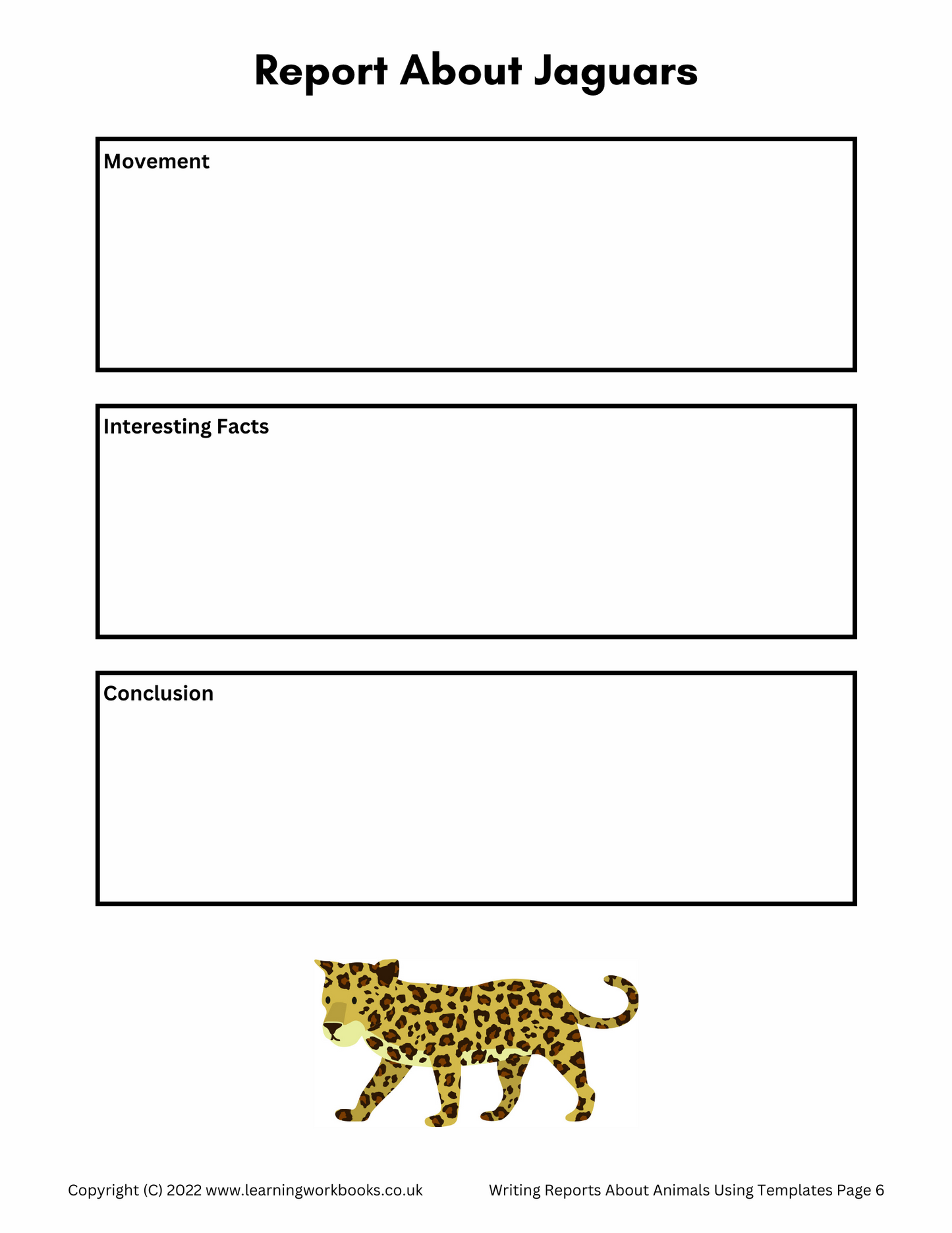 Writing Reports About Animals Using Templates Workbook 1