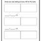 Addition to 5 Homework Sheets (downloadable digital product)