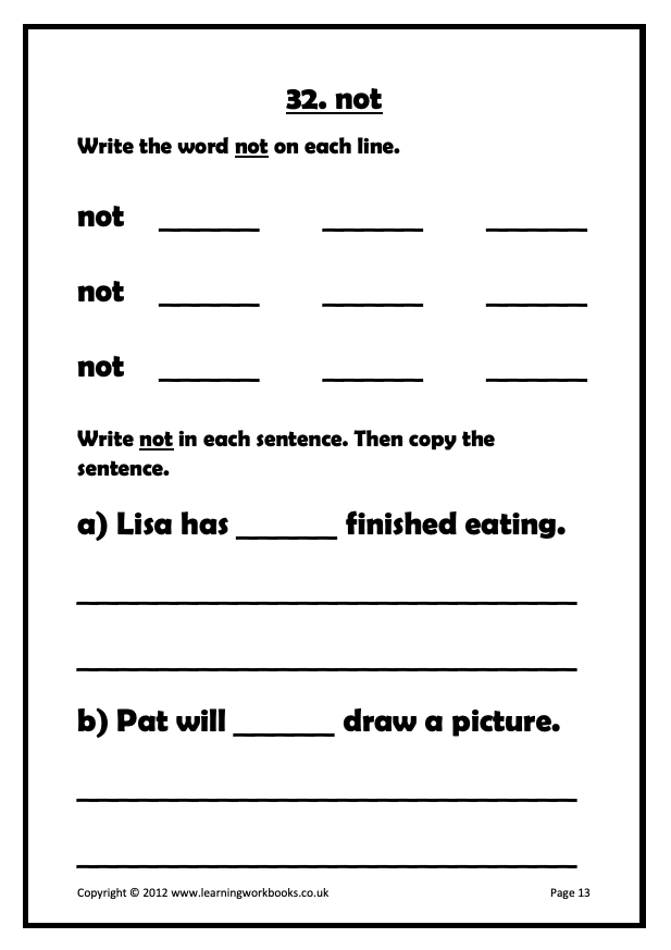 Common Words Workbook 2