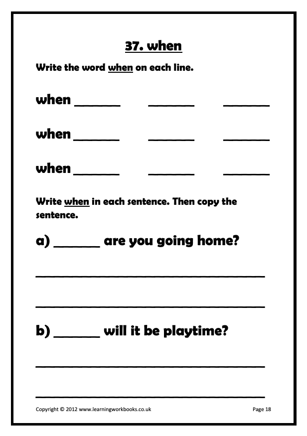 Common Words Workbook 2