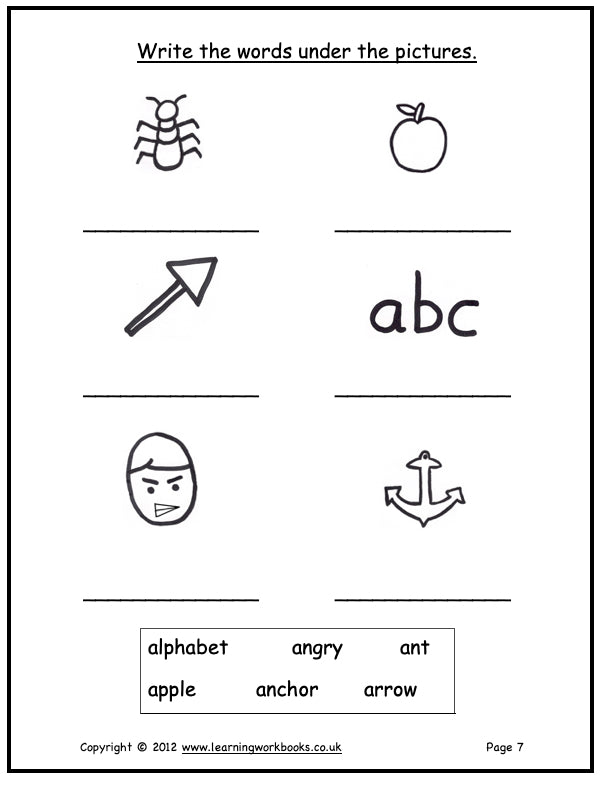 Alphabet Workbook Letter A