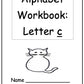 Alphabet Workbook Letter C (downloadable digital product)
