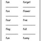 Alphabet Workbook Letter F (downloadable digital product)