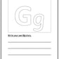 Alphabet Workbook Letter G (downloadable digital product)