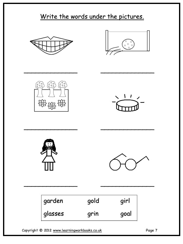 Alphabet Workbook Letter G