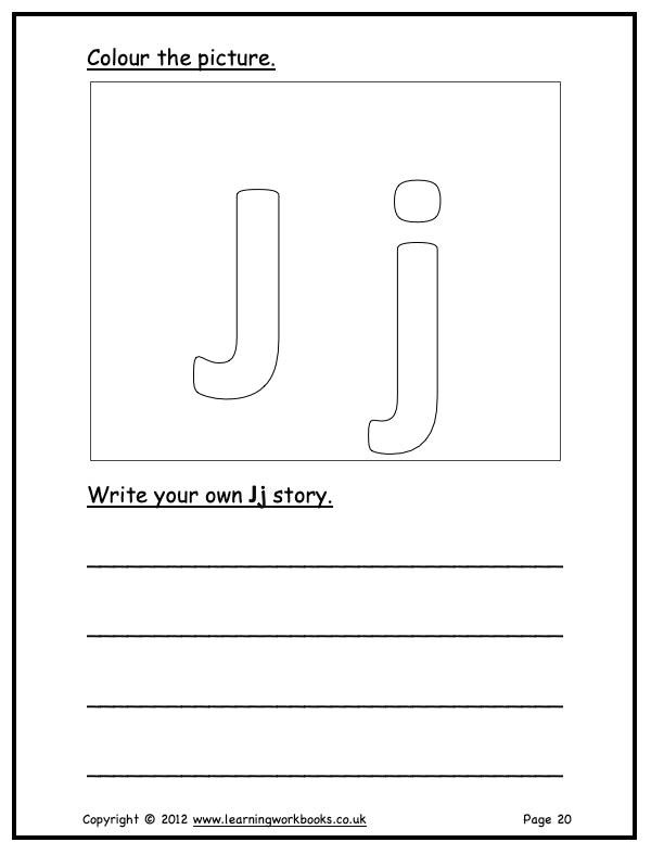 Alphabet Workbook Letter J