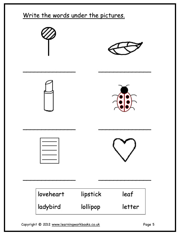 Alphabet Workbook Letter L