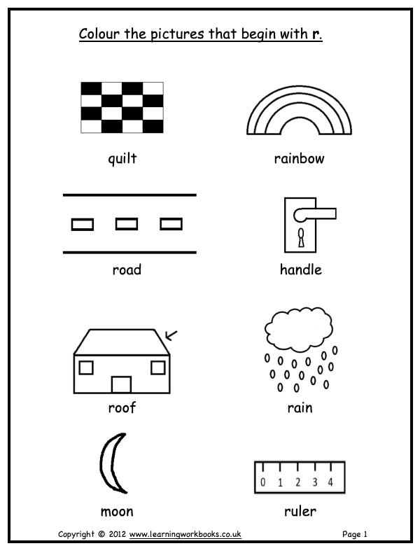 Alphabet Workbook Letter R