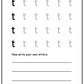 Alphabet Workbook Letter T (downloadable digital product)