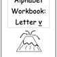 Alphabet Workbook Letter V (downloadable digital product)