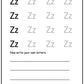 Alphabet Workbook Letter Z (downloadable digital product)