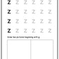 Alphabet Workbook Letter Z (downloadable digital product)
