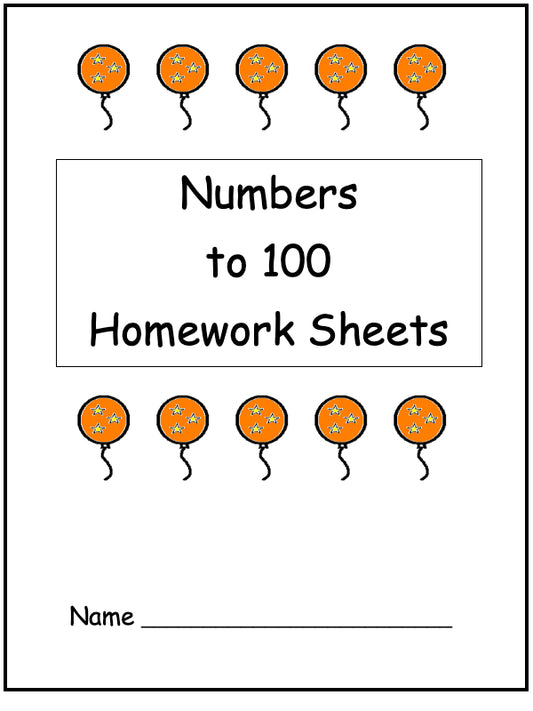 Numbers to 100 Homework Sheets