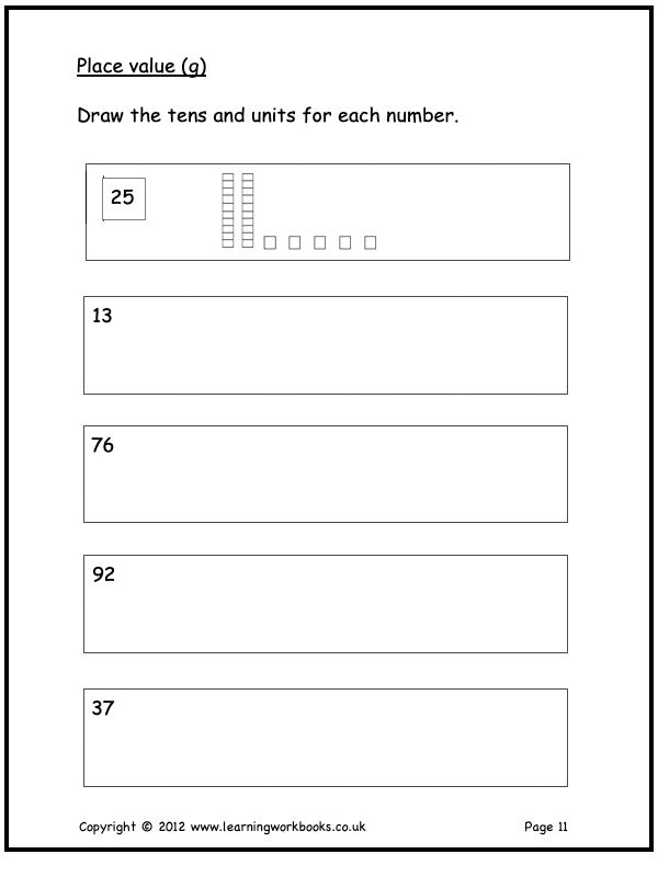 Numbers to 100 Workbook 2: Homework Sheets