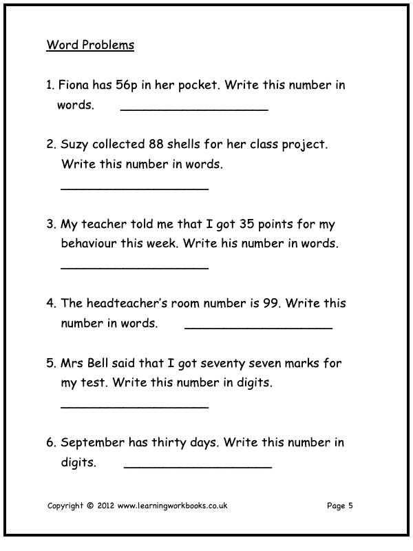 Numbers to 100 Workbook 2