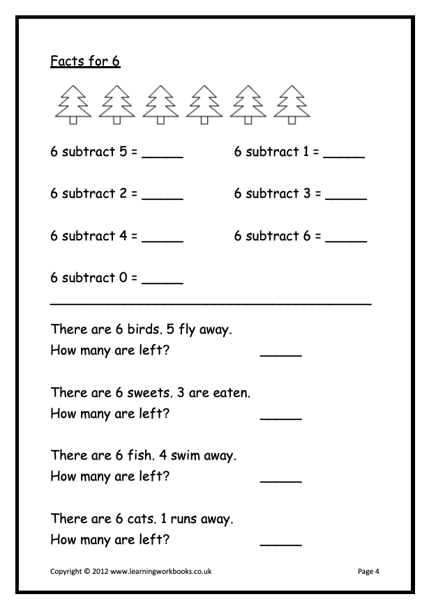 Subtraction to 10