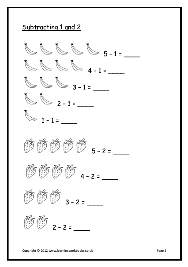 Subtraction to 5