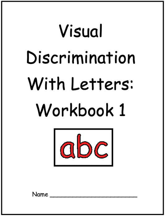 Visual Discrimination with Letters Workbook 1