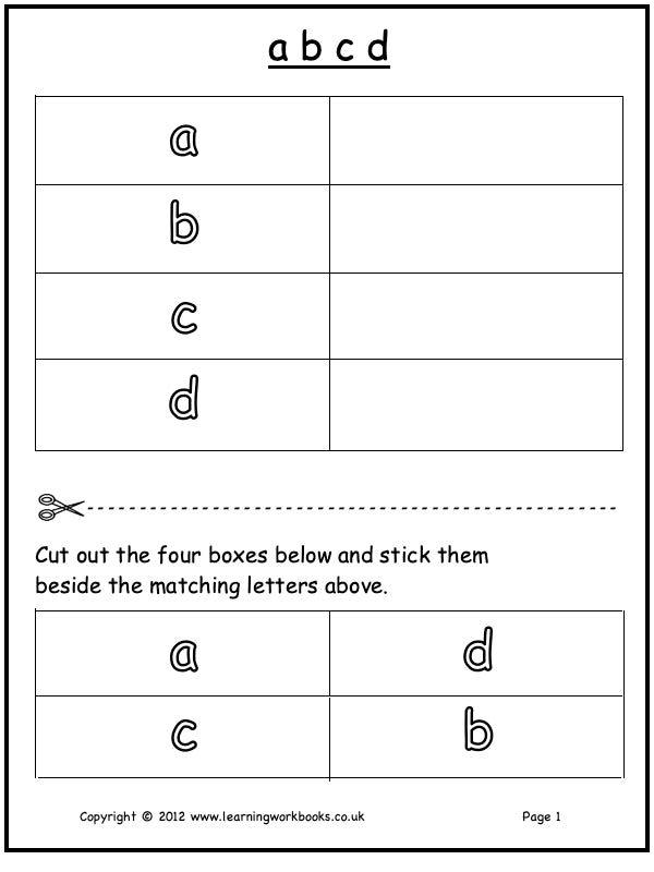 Visual Discrimination with Letters Workbook 1