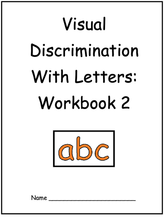 Visual Discrimination with Letters Workbook 2