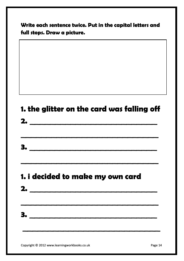 Writing Sentences Workbook 10