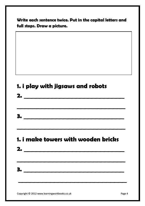 Writing Sentences Workbook 10