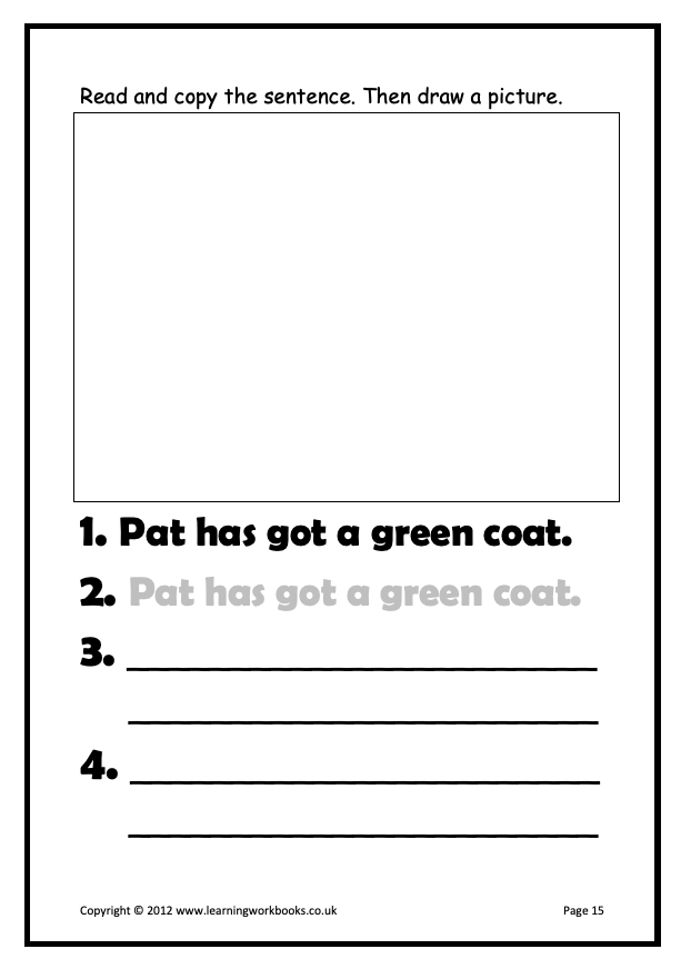 Writing Sentences Workbook 2