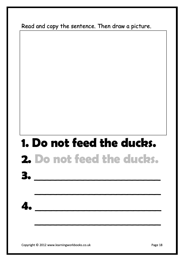 Writing Sentences Workbook 2