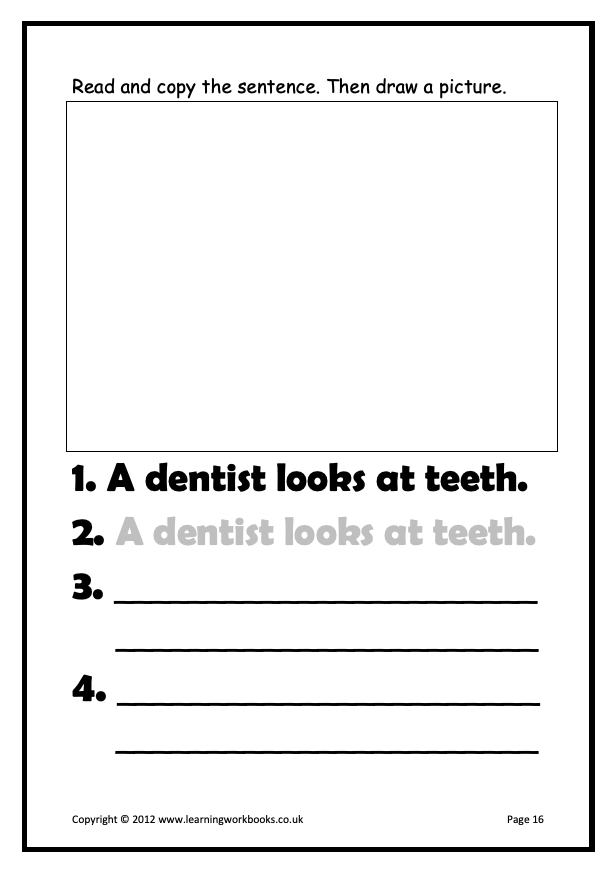 Writing Sentences Workbook 3