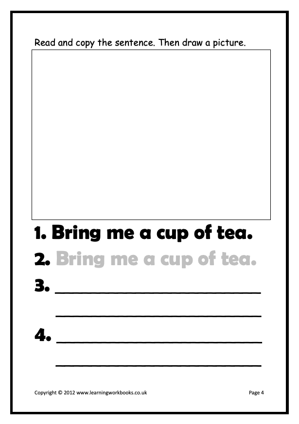 Writing Sentences Workbook 5