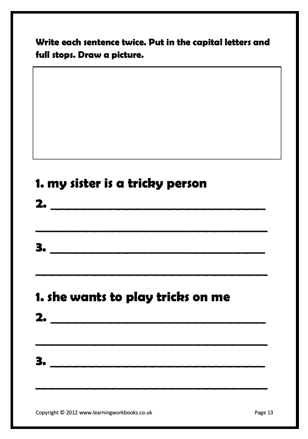 Writing Sentences Workbook 6