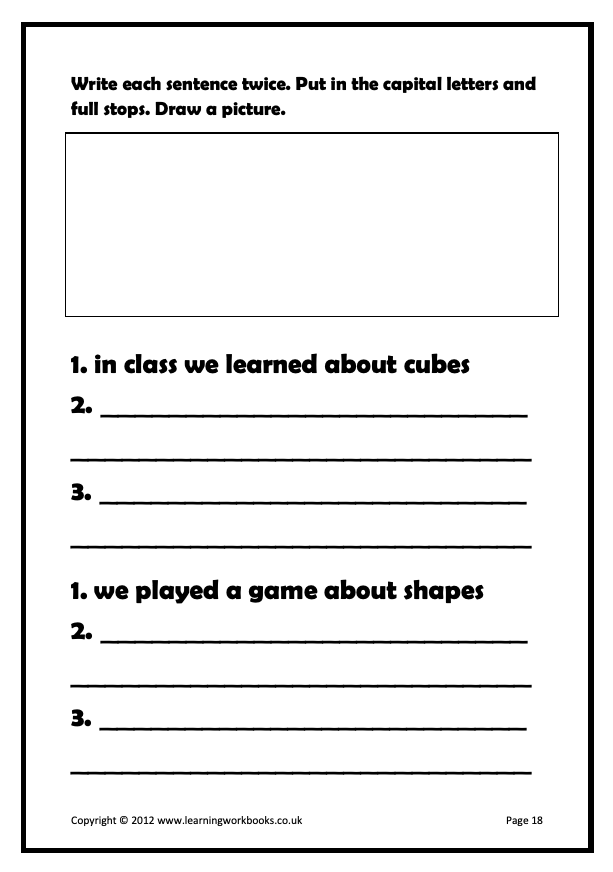 Writing Sentences Workbook 6