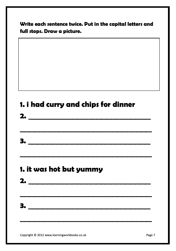 Writing Sentences Workbook 6