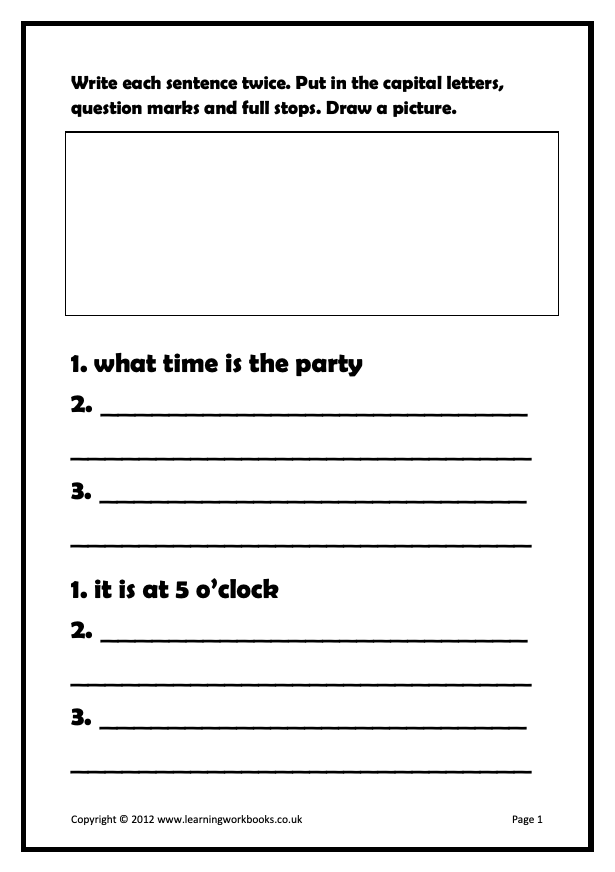 Writing Sentences Workbook 7