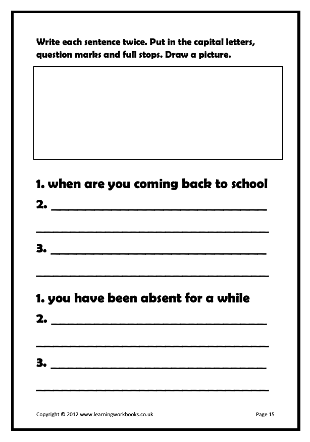 Writing Sentences Workbook 7