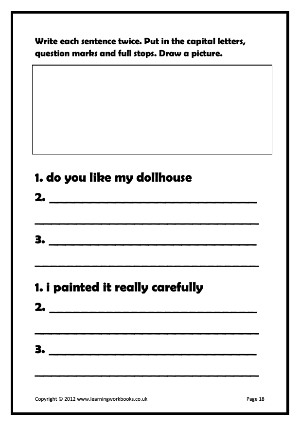 Writing Sentences Workbook 7