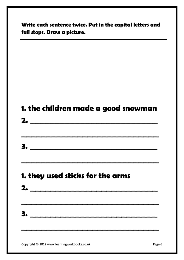 Writing Sentences Workbook 7