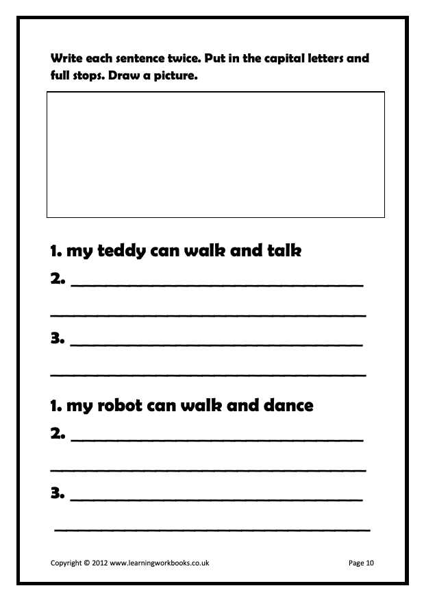 Writing Sentences Workbook 9